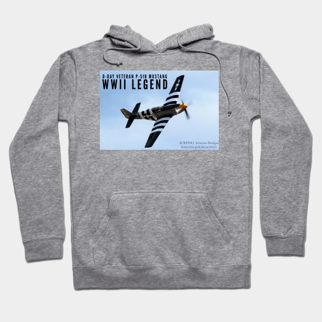 2-Sided P-51 Mustang WWII Legend Hoodie by acefox1